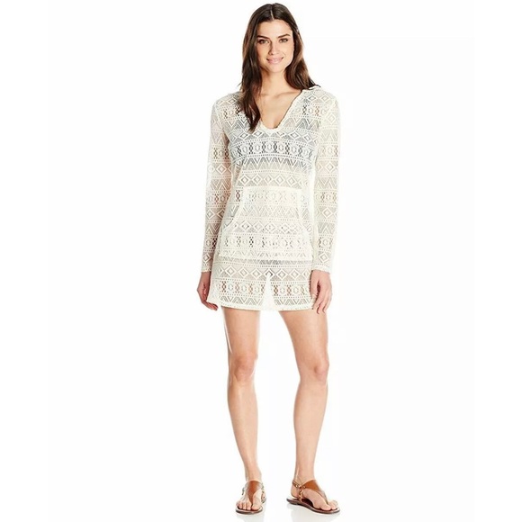 coastal blue Other - 1439 coastal blue Crochet Hooded Cover Up